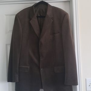 Men's Dark Green Velour Sports Coat/Blazer